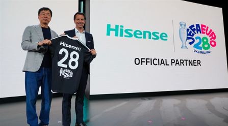 亮相欧洲顶级赛场，海信荣膺2028欧洲杯全球官方合作伙伴